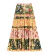 Valentino Multicolor Apres Lhiver Tiered Skirt In Multi