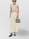 Valentino Cotton Tops With Bow Detail And Cap Sleeves In Neutral