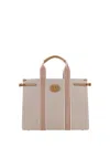 Valentino Cotton Tote Bag In Naturale/tobacco/bianco/t.di Moro/natura