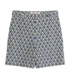 Valentino Bermuda Shorts In Cotton Poplin With All Over Toute La V Print