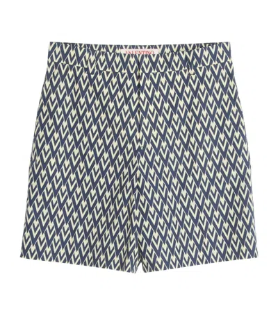 VALENTINO COTTON TOUTE LA V TAILORED SHORTS