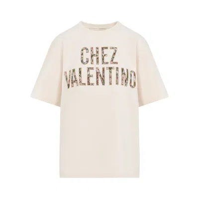Valentino Cotton T-shirt For Women - Spring Summer 26 In Neutral