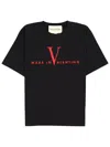 Valentino Black Crew Neck T-shirts In Black