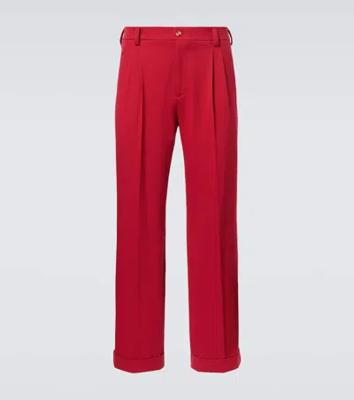 VALENTINO COTTON TWILL STRAIGHT PANTS