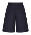 Valentino Vlogo Straight-leg Shorts In Navy