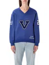 Valentino V College Sweatshirt In Blue