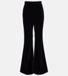 Valentino Cotton Velvet Wide-leg Pants In Animal Print