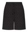 Valentino Toile Iconographe Cotton Bermuda Shorts In Black