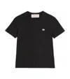 Valentino Logo Patch Crew Neck Short Sleeve T-shirt In Black
