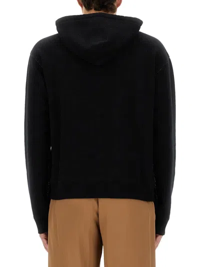 Valentino Cotton-viscose Blend Hoodie In Black