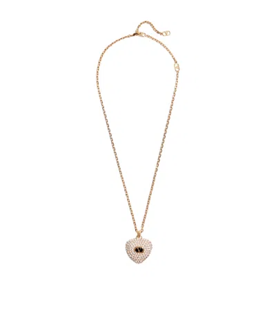 Valentino Garavani Valentino Couer Royal Embellished Necklace In Yellow