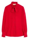 Valentino Crepe De Chine Shirt With Cour De Coeur Print