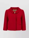 Valentino Womens Paris Heart-button Relaxed-fit Wool And Silk Jacket