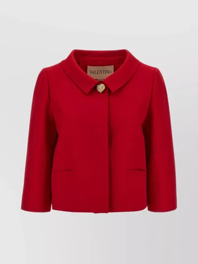 VALENTINO COUTURE CREPE COLLARED JACKET