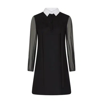 Valentino Couture Crêpe Dress In Black