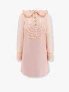 Valentino Peter Pan Collared Ruffle Bib Mini Dress