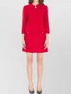 Valentino Couture Crepe Jacket Jeweled Buttons In Red