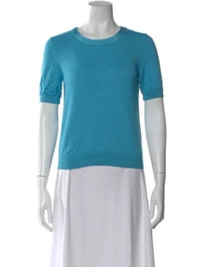 Pre-owned Valentino Couture Crew Neck Sweater In Blue