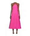 Valentino Pink Crepe Couture Midi Dress In Pink