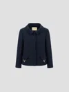 Valentino Couture Mini Solid Jacket In Black