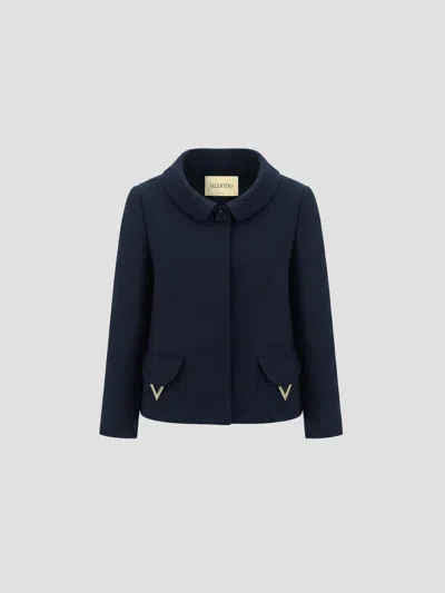 Valentino Couture Mini Solid Jacket In Black