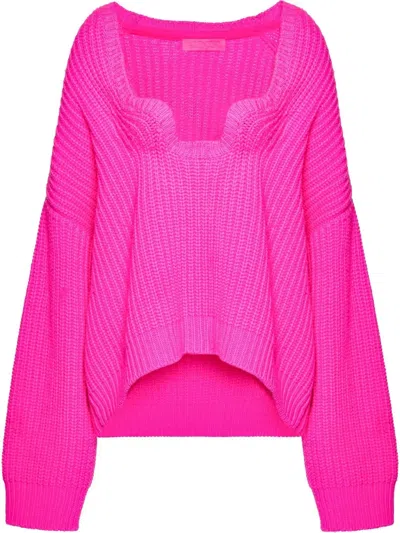 VALENTINO COUTURE NECKLINE WOOL JUMPER