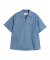 Valentino Garavani Oversized Denim Shirt With Button Closure In Blue