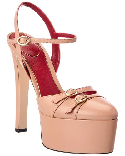 Valentino Garavani Valentino Crasher 145 Leather Platform Pump In Pink