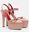 Valentino Crasher 145 Leather Platform Pumps In Brown