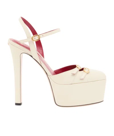 Valentino Garavani Crasher Platform Pumps In Kidskin 145mm In White