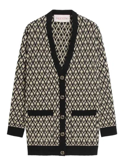 Valentino Knitwear Logo In Multicolor