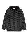 Valentino Vlogo Print Cardigan In Grey