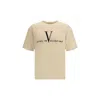 Valentino Garavani Cotton T-shirt With Made In Print Clothing In Neutral