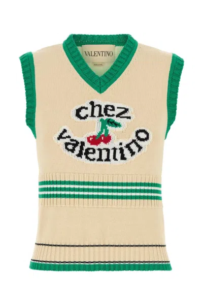 VALENTINO CREAM COTTON VEST