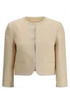 Valentino Garavani Women Cream Crepe Couture Blazer In Neutral