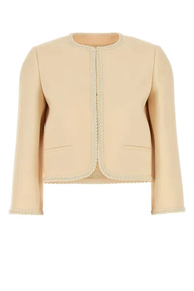 VALENTINO CREAM CREPE COUTURE BLAZER