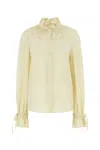 Valentino Garavani Cream Crepe Shirt In Panna