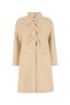 Valentino Single-breasted Coat In Betulla