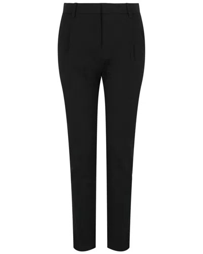 Valentino Creased Cropped Trousers In 00009-nero