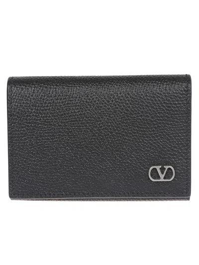 Valentino Garavani Credit Card Holder With Logo In Black