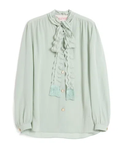 VALENTINO VALENTINO RUFFLED STRAIGHT HEM SHIRT