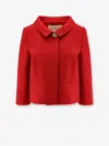 Valentino Womens Paris Heart-button Relaxed-fit Wool And Silk Jacket