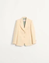 Valentino Single-breasted Long-sleeved Blazer In Beige