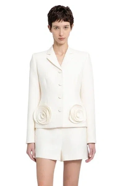 Valentino Crêpe Couture Blazer In White