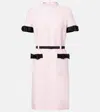Valentino Crepe Couture Bow-detail Minidress In Pink