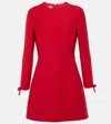 Valentino Crepe Mini Dress In Red
