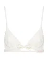 Valentino Crepe Couture Bra In White