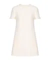 Valentino Crepe Couture Braid-embellished Minidress In White
