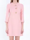 Valentino Women Wool And Silk Short Dress