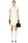 Valentino Ruffled Wool And Silk-blend Crepe Mini Dress In White